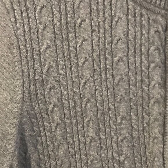 Tommy Bahama sweater dress grey women M cable knit cozy warm preppy capsule - Picture 5 of 12